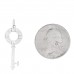 18K White Gold Diamond Atlas Pierced Key Pendant