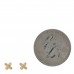 18K Yellow Gold 5mm Cross Stitch Earrings