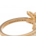 18K Rose Gold Diamond Double Bow Ring 51 5.75
