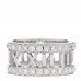 18K White Gold Diamond Wide Atlas Open Ring 52 6