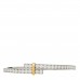 Platinum 18K Yellow Gold Diamond Edge Hinged Bypass Bangle Bracelet