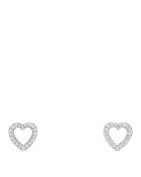Platinum Diamond Tiffany Heart Earrings