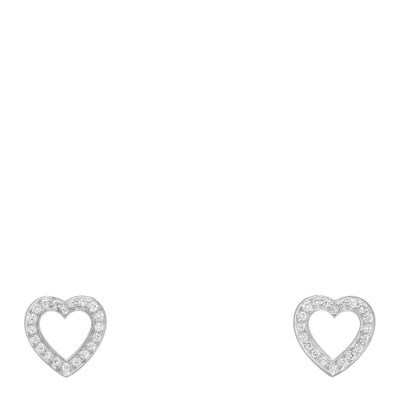 Platinum Diamond Tiffany Heart Earrings
