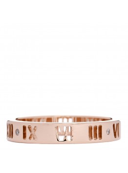 18K Rose Gold Diamond Atlas Pierced Ring 54 7