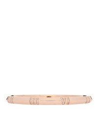 18K Rose Gold Diamond Atlas Closed Narrow Hinged Bangle Bracelet