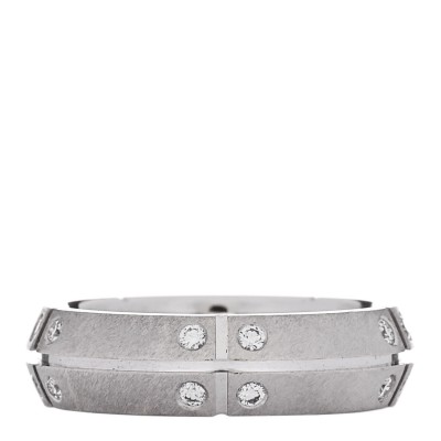 18K White Gold Diamond Streamerica Ring 49 5