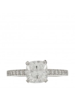 Platinum Diamond 1.43ct Novo Cushion Cut Engagement Ring 52 6