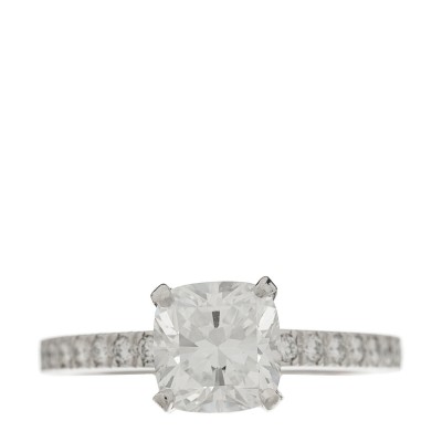 Platinum Diamond 1.43ct Novo Cushion Cut Engagement Ring 52 6