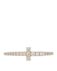 18K Yellow Gold Diamond T Wire Pave Ring 47 4