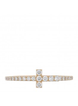 18K Yellow Gold Diamond T Wire Pave Ring 47 4