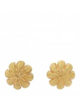 18K Yellow Gold Sea Urchin Earrings