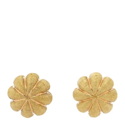 18K Yellow Gold Sea Urchin Earrings