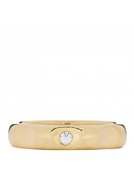 18K Yellow Gold Diamond Paloma Picasso Groove Ring 50 5.5