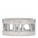 18K White Gold Diamond Wide Atlas Open Ring 50 5.5