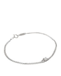 Platinum Diamond .17ct Double Chain Solitaire Bracelet