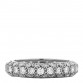 Platinum Diamond Etoile Three-Row Band Ring 47 4