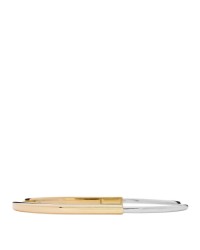 18K Yellow White Gold Tiffany Narrow Lock Bangle Bracelet