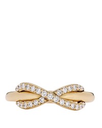 18K Yellow Gold Diamond Infinity Ring 49 5
