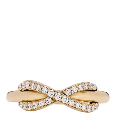 18K Yellow Gold Diamond Infinity Ring 49 5
