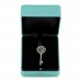 Platinum Diamond Bubbles Key Pendant