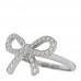 Platinum Diamond Bow Ring 45 3.25