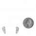 Platinum Diamond .78ctw Hoop Earrings