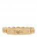 18K Yellow Gold Diamond Micro Link Ring 47 4