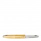 18K Yellow White Gold Diamond Tiffany Lock Half Pave Bangle Bracelet
