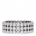 Platinum Diamond Jazz Three-Row Band Ring 51 5.75