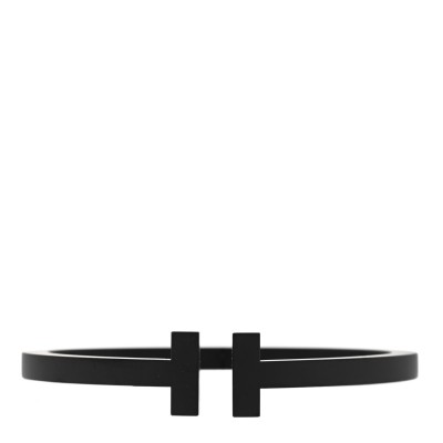 Black-Coated Stainless Steel T Square Bracelet