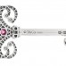 Platinum Diamond Ruby Enchant Heart Key Pendant