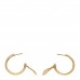 18K Yellow Gold Platinum Diamond Crossover Etoile Hoop Earrings