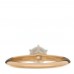 Platinum 18K Rose Gold Diamond .82ct Solitaire Engagement Ring 54 7