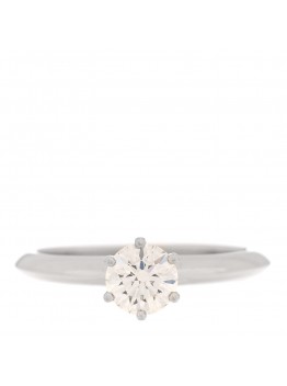 Platinum Diamond .62ct Solitaire Engagement Ring 52 6