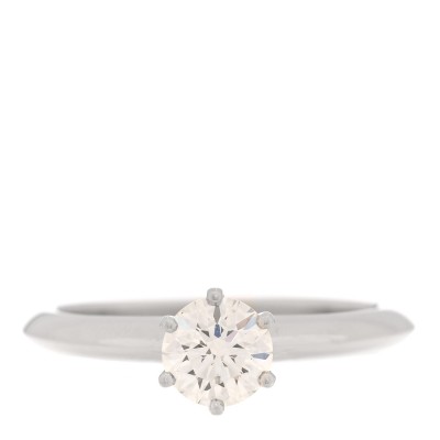 Platinum Diamond .62ct Solitaire Engagement Ring 52 6