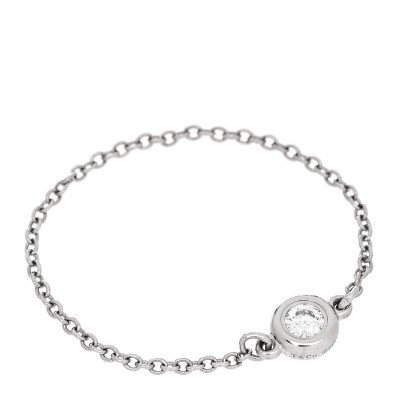 Platinum Diamond Elsa Peretti Diamonds by the Yard Chain Ring 61 9.5