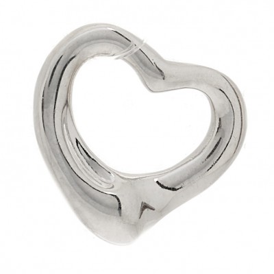 Platinum 11mm Elsa Peretti Open Heart Pendant