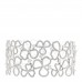 Platinum Diamond Wide Paper Flowers Bracelet
