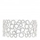 Platinum Diamond Wide Paper Flowers Bracelet
