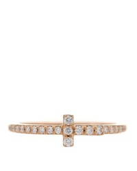 18K Rose Gold Diamond T Wire Pave Ring 47 4