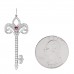 Platinum Diamond Ruby Enchant Heart Key Pendant