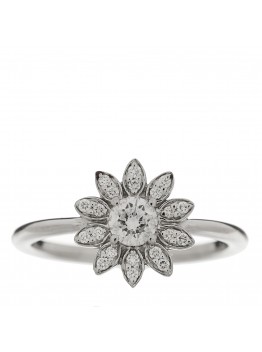 Platinum Diamond Enchant Garden Flower Ring 47 4