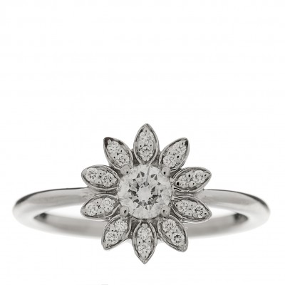 Platinum Diamond Enchant Garden Flower Ring 47 4