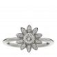 Platinum Diamond Enchant Garden Flower Ring 47 4