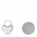 18K Rose Gold Sterling Silver Lock Heart Charm
