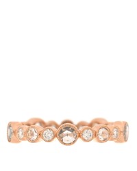 18K Rose Gold Diamond Narrow Cobblestone Band Ring 47 4