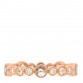 18K Rose Gold Diamond Narrow Cobblestone Band Ring 47 4