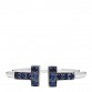 18K White Gold Blue Sapphire T Wire Ring 55 7.25