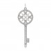 Platinum Diamond Victoria Round Key Pendant