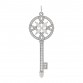 Platinum Diamond Victoria Round Key Pendant